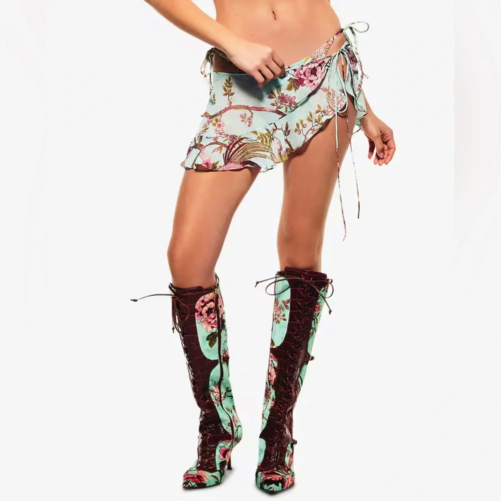 SKIMS X Roberto Cavalli Tie Side Mini Skirt